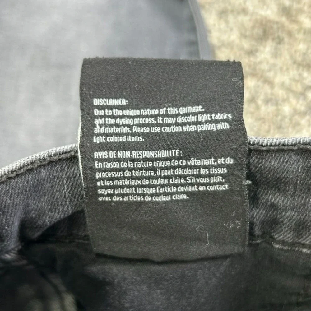 3x1 Straight Leg Fit Black‎ Denim Frayed Raw Hem Jeans Womens 24 Dark Wash Pants